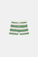 SHORT RUSTIQUE À RAYURES