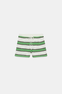 SHORT RUSTIQUE À RAYURES