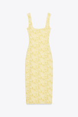 ROBE DECOLLETÉ CARRÉ STRETCH