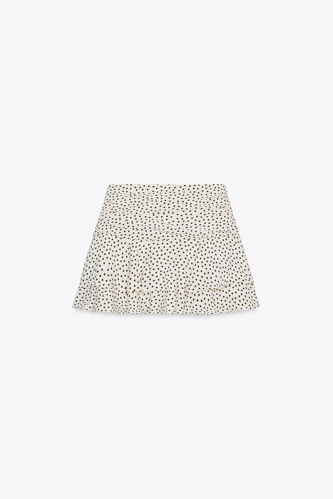 JUPE-CULOTTE À VOLANTS