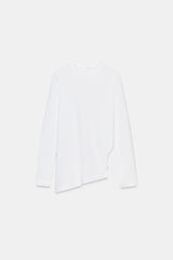T-SHIRT ASYMÉTRIQUE À MANCHES LONGUES