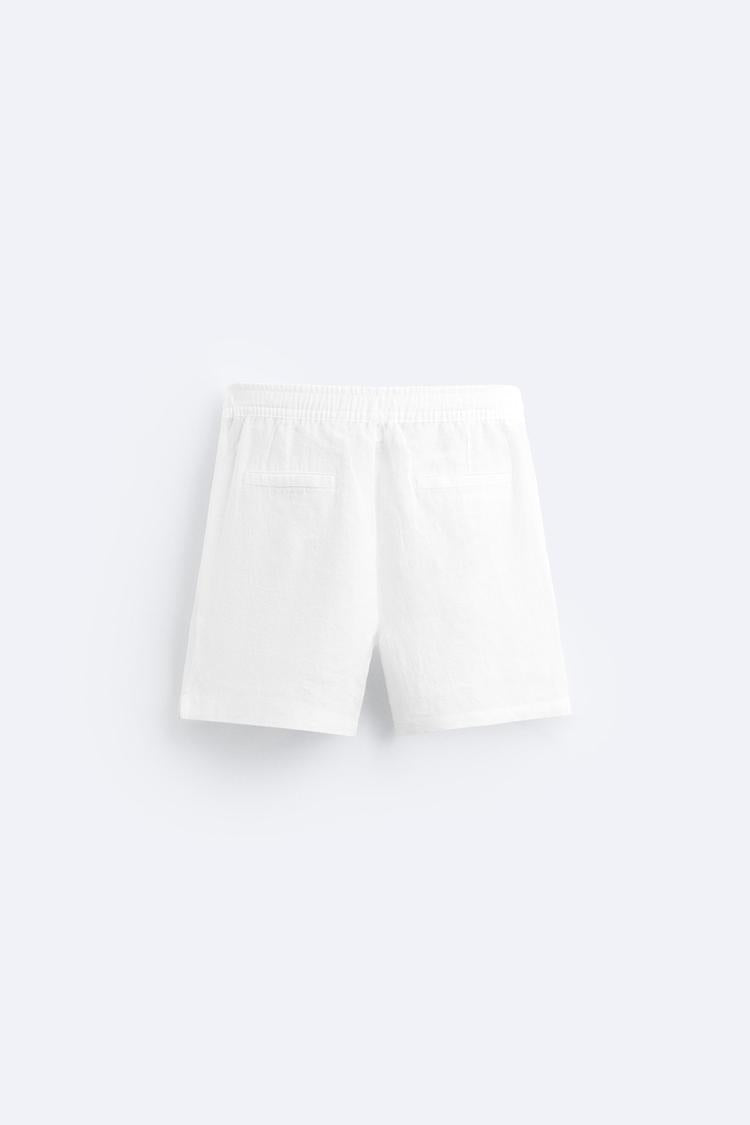 Short en Lin - Blanc