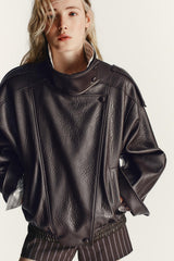 BLOUSON EN MATIÈRE SYNTHÉTIQUE