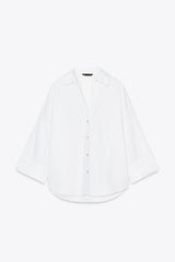 CHEMISE MANCHE LARGE AVEC LIN