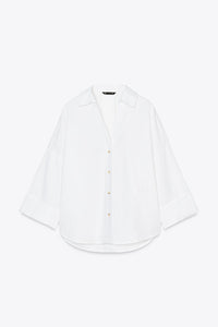 CHEMISE MANCHE LARGE AVEC LIN