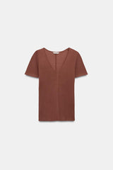 T-SHIRT FLUIDE A MANCHES COURTES 2