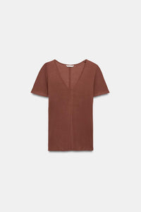 T-SHIRT FLUIDE A MANCHES COURTES 2