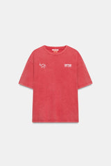 T-SHIRT EFFET DELAVE IMPRIME CORTADO