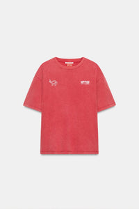 T-SHIRT EFFET DELAVE IMPRIME CORTADO
