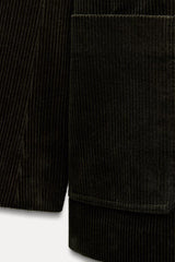 Veste en velours côtelé à boutonnage croisé zw collection