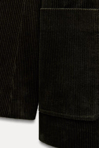 Veste en velours côtelé à boutonnage croisé zw collection