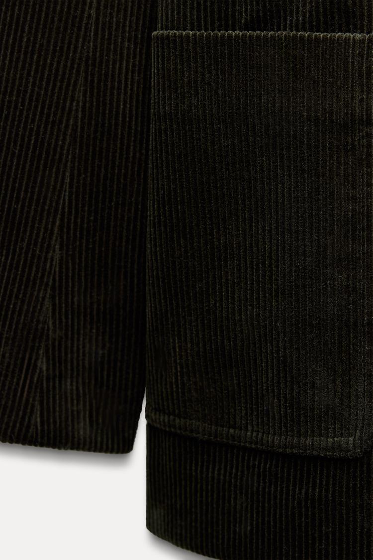 Veste en velours côtelé à boutonnage croisé zw collection