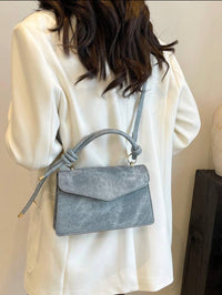 Sac à main avec ceinture décorative - Bleu Azur