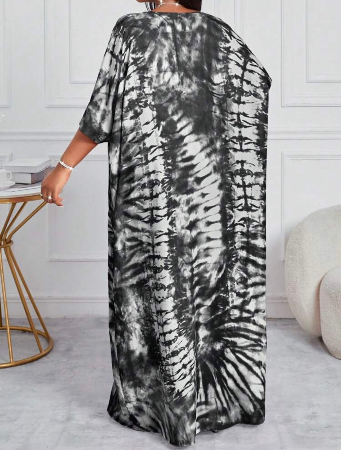 Robe élégante - Noir / Blanc