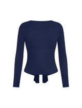 T-shirt Casual à Manches longues- Bleu marine