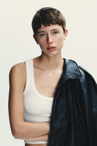 BLOUSON EN MATIÈRE SYNTHÉTIQUE