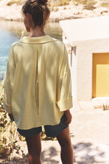 CHEMISE MANCHE LARGE AVEC LIN