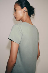T-SHIRT EN COTON À MANCHES COURTES