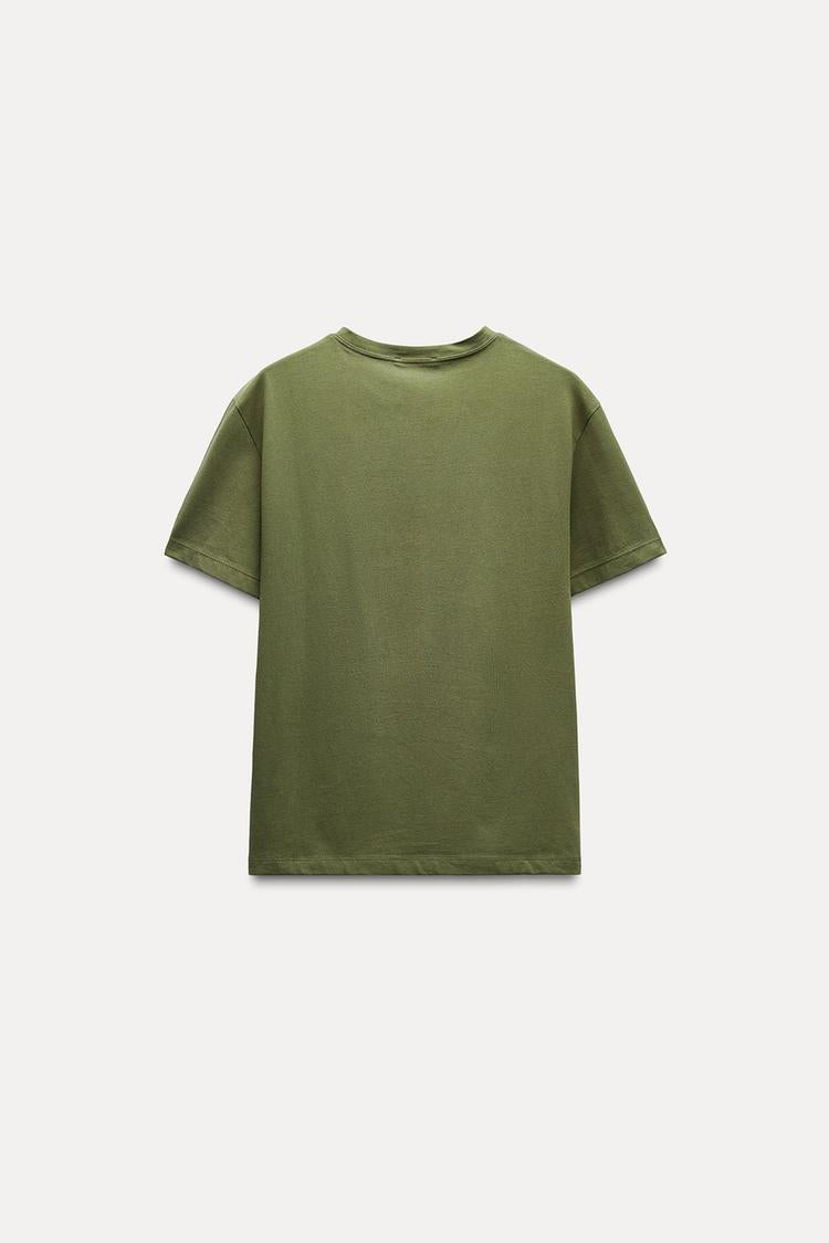 T-shirt coton basique - Kaki