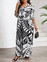 Robe élégante - Noir / Blanc
