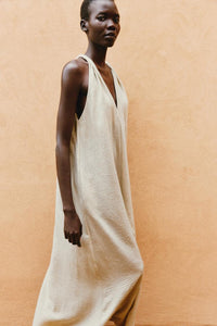 ROBE MI-LONGUE RUSTIQUE ET AMPLE