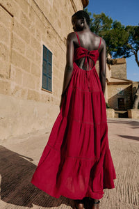 ROBE LONGUE À BRETELLES