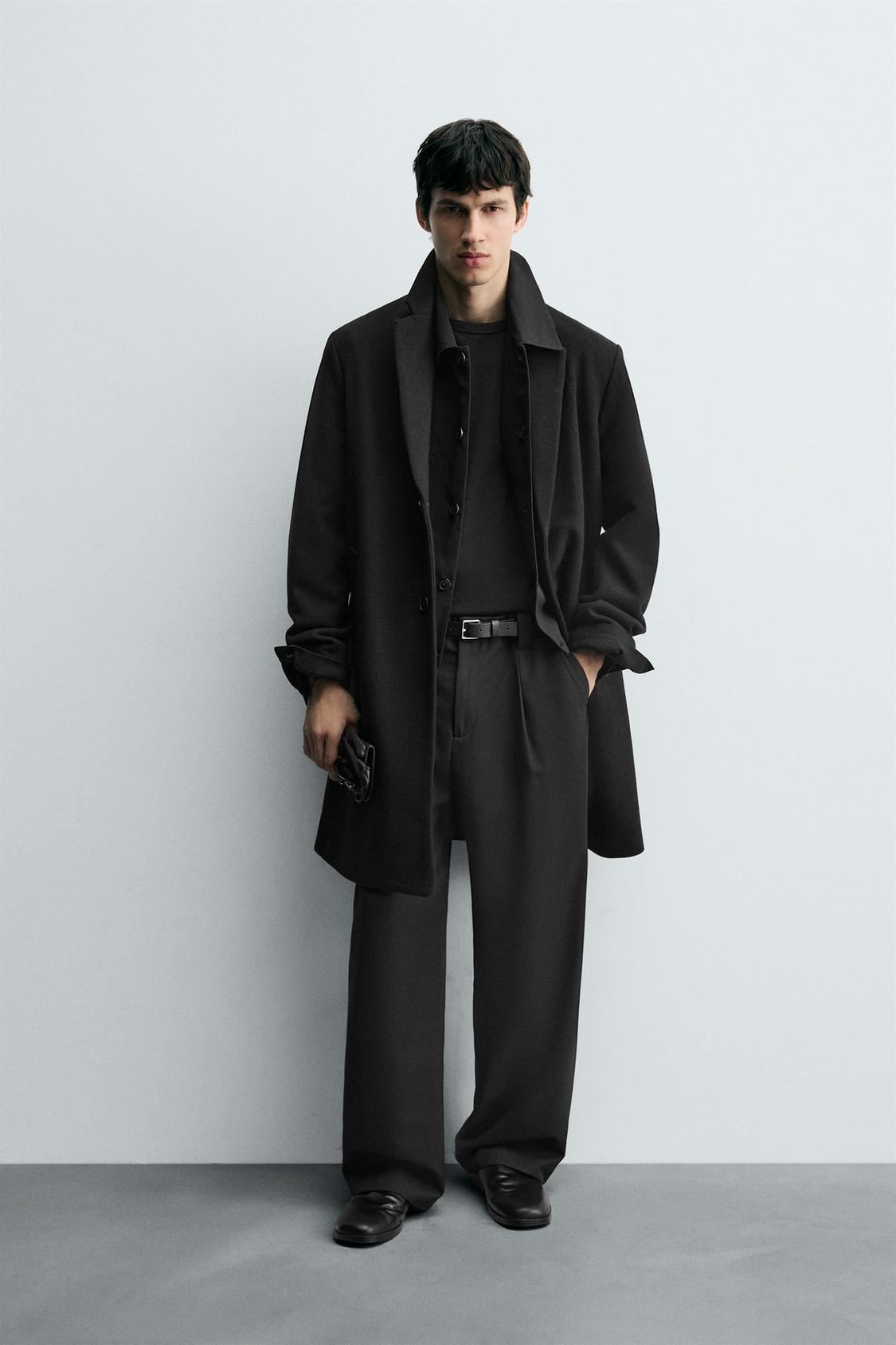MANTEAU REGULAR FIT AVEC LAINE