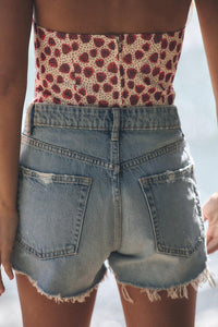 SHORT EN DENIM TRF TAILLE HAUTE DÉCHIRURES