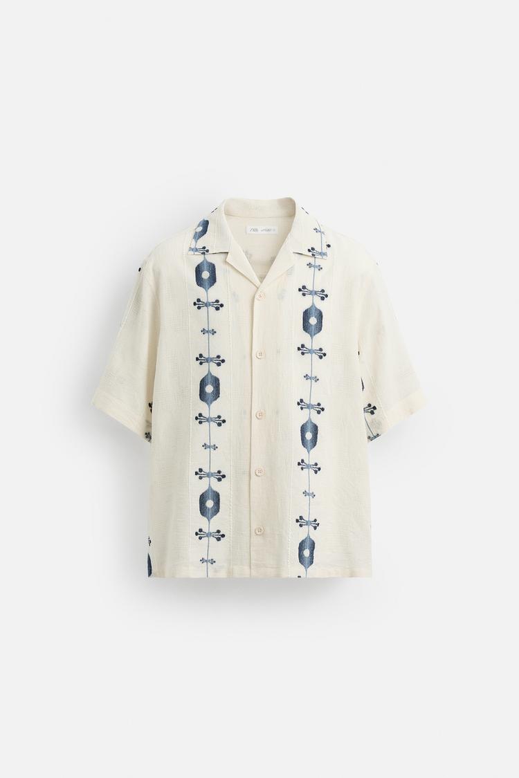 CHEMISE JACQUARD CONTRASTE