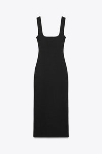 ROBE DECOLLETÉ CARRÉ STRETCH