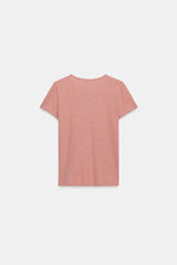 T-SHIRT MANCHES COURTES AVEC LIN