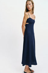 ROBE MI-LONGUE BRETELLES CUT OUT