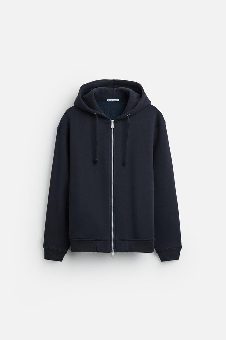 Sweat à capuche zip - Bleu Marine