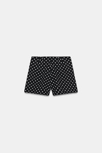 SHORT TAILLE HAUTE À POIS