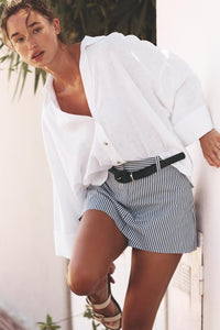 CHEMISE MANCHE LARGE AVEC LIN