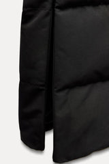 Doudoune longue verte à capuche imperméable  et coupe vent - Vison