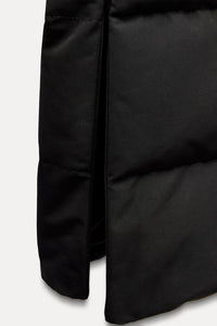 Doudoune longue verte à capuche imperméable  et coupe vent - Vison