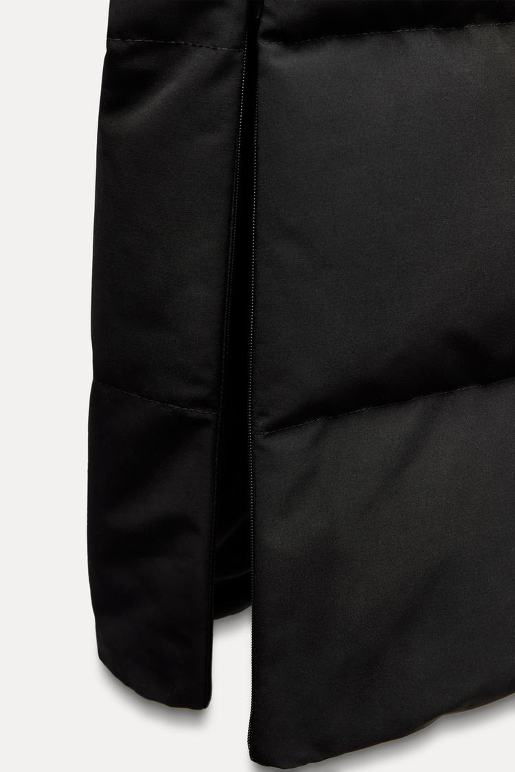 Doudoune longue verte à capuche imperméable  et coupe vent - Vison