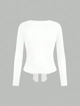 T-shirt Casual à Manches longues - Blanc