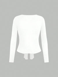 T-shirt Casual à Manches longues - Blanc