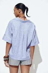 CHEMISE COURTE EN LIN