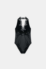 BODY HALTER SATINÉ DENTELLE ZW COLLECTION