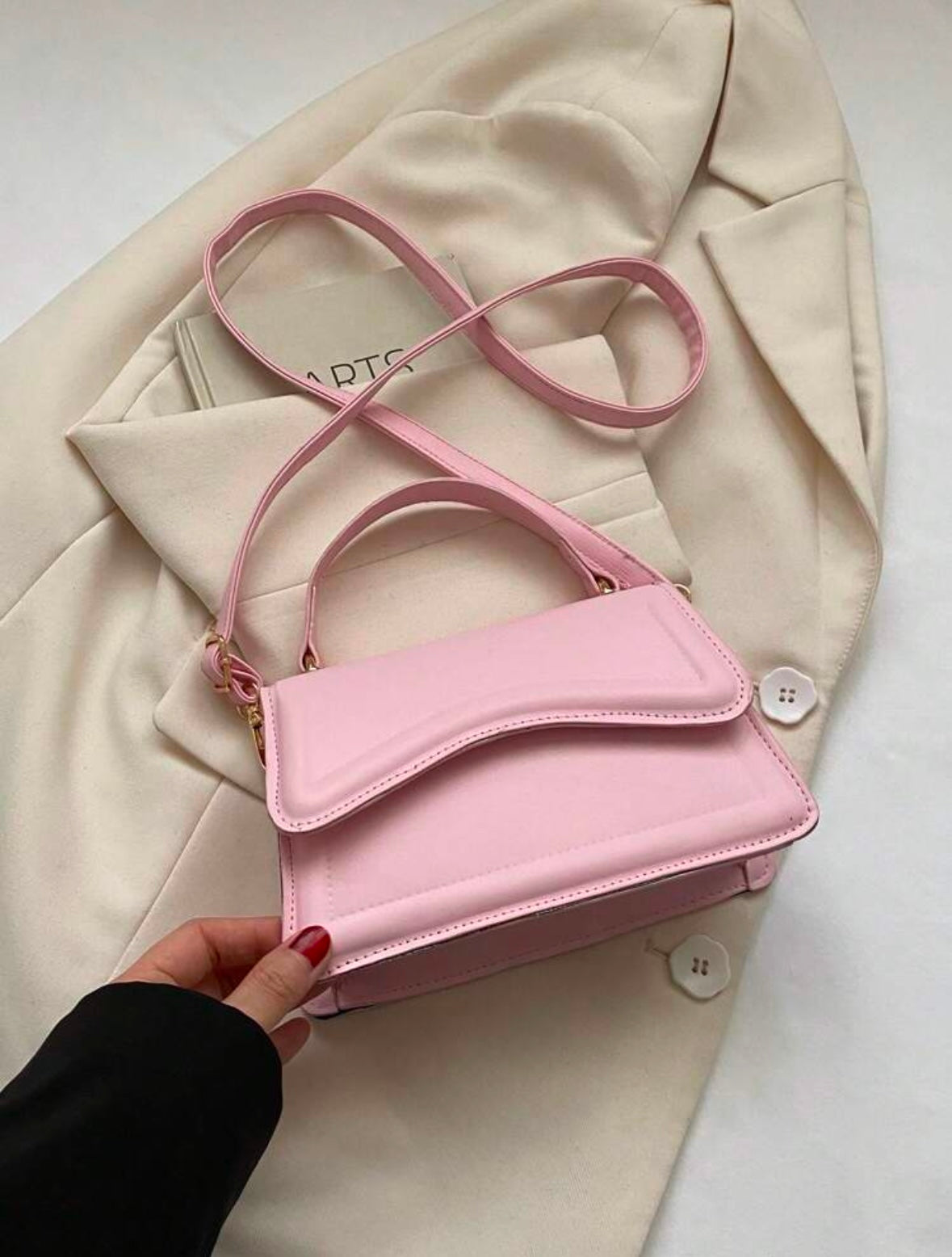 Mini sac carré léger - Rose bonbon