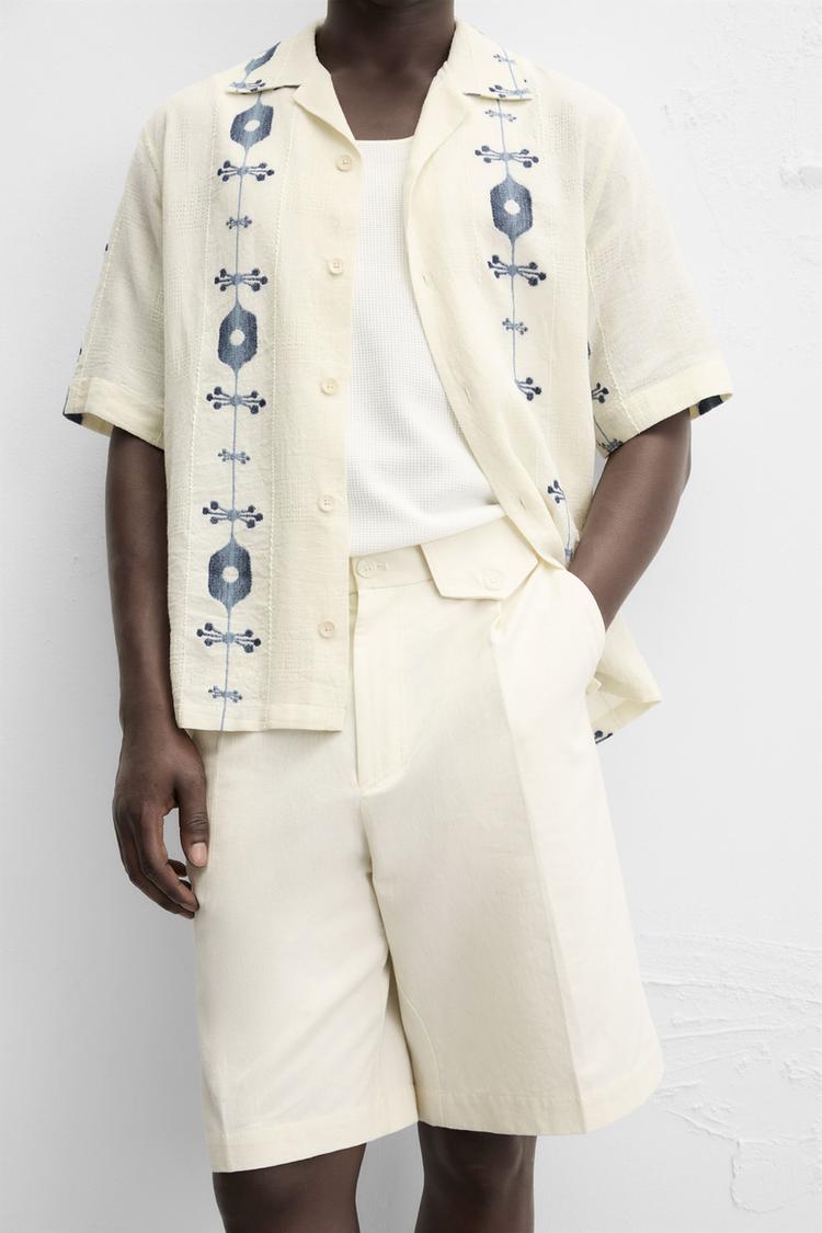 CHEMISE JACQUARD CONTRASTE