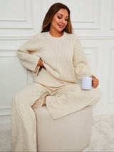 Ensemble pull 2 pièces Top manches longues - Beige