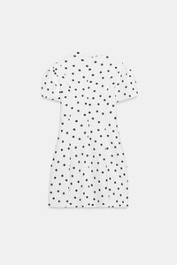 ROBE COURTE À MANCHES BOUFFANTES