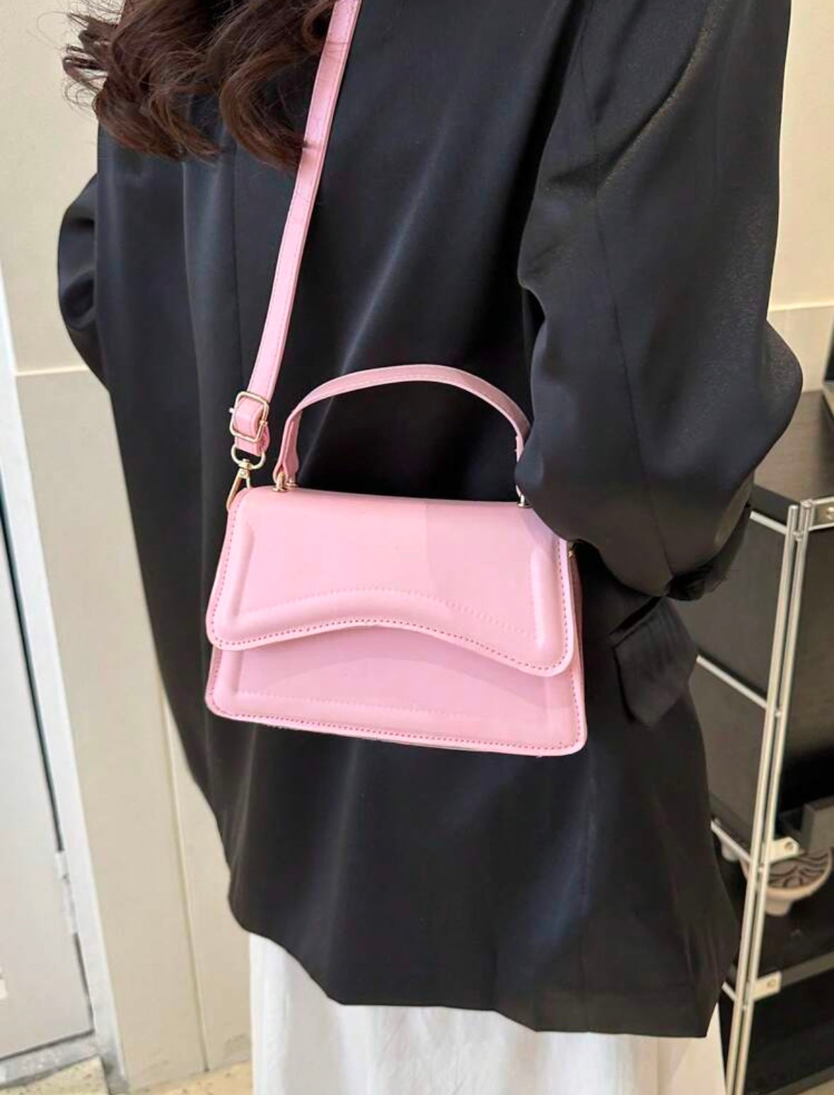 Mini sac carré léger - Rose bonbon