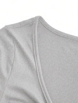 T-shirt Casual à Manches longues - Gris