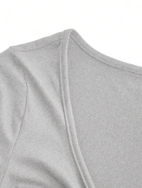 T-shirt Casual à Manches longues - Gris