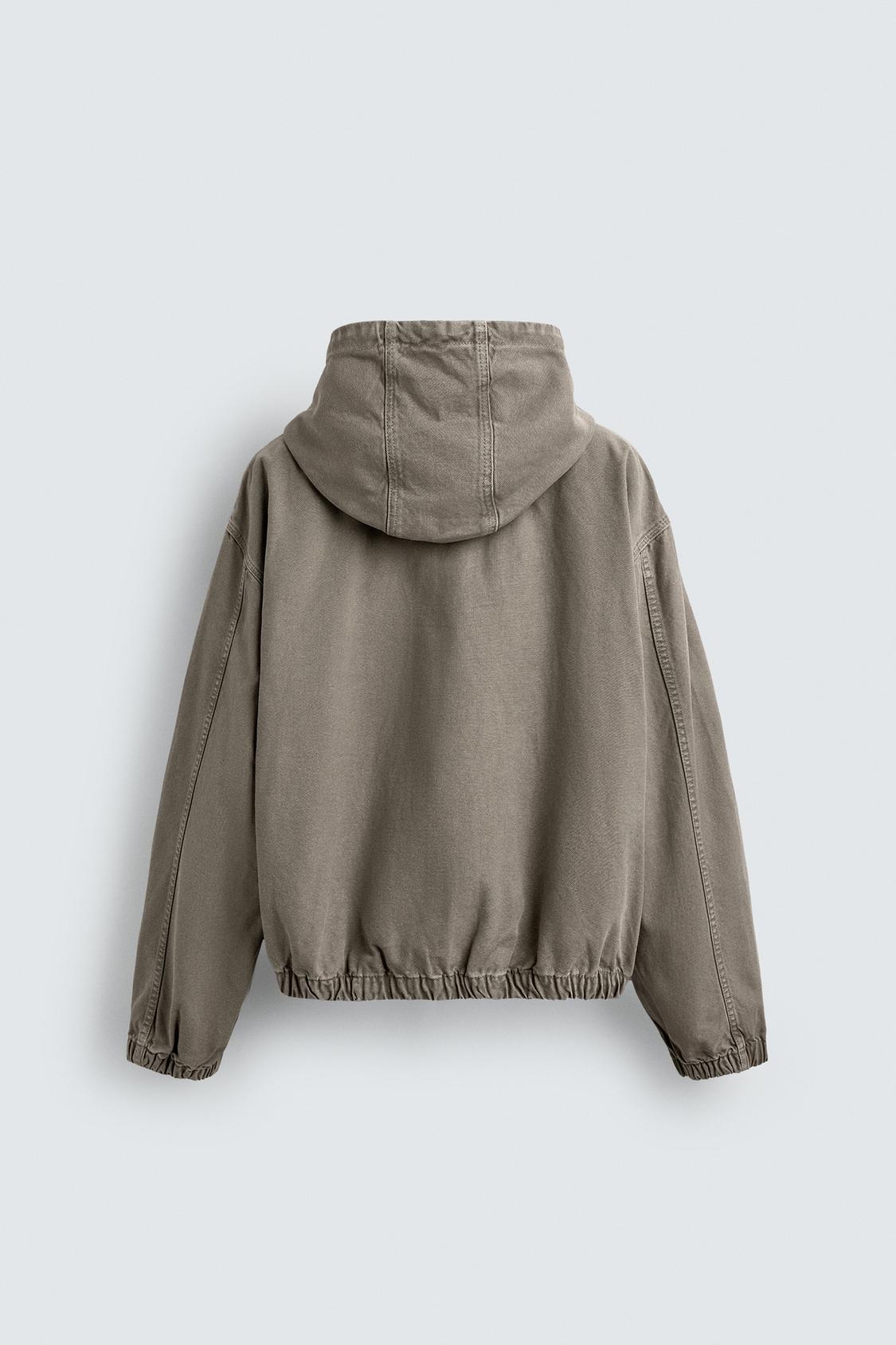VESTE DÉLAVÉE À CAPUCHE